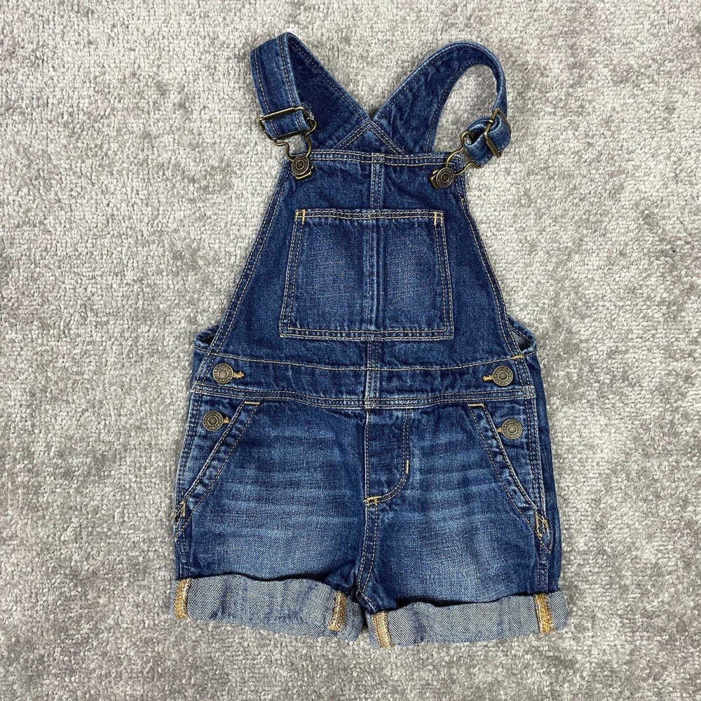 Baby GAP Overalls Toddler 18-24 Months Blue Denim Jean Classic Shorts
